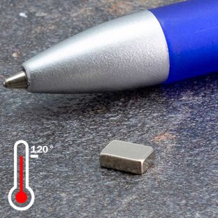Quadermagnete aus Neodym, vernickelt 6 x 4 mm  | 2 mm