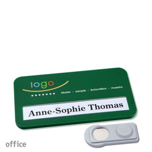 Namensschilder office color-print Magnet grün  | smag® Magnet 