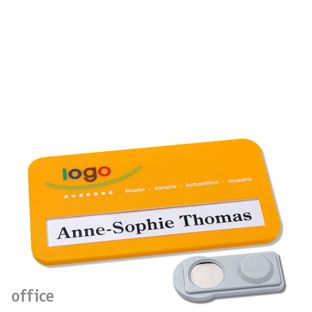 Namensschilder office color-print Magnet gelb  | smag® Magnet 