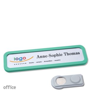 Namensschilder OFFICE, magnetisch 75 x 17 mm  | pastellgrün  | smag® Magnet 