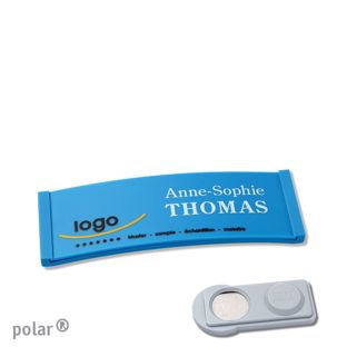 Namensschilder polar® color-complete magnet 64 x 22 mm  | mittelblau  | smag® Magnet 