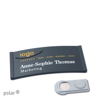 Namensschilder polar® color-complete magnet 65 x 30 mm  | anthrazit  | smag® Magnet 