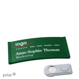 Namensschilder polar® color-complete magnet 65 x 30 mm  | grün  | smag® Magnet 
