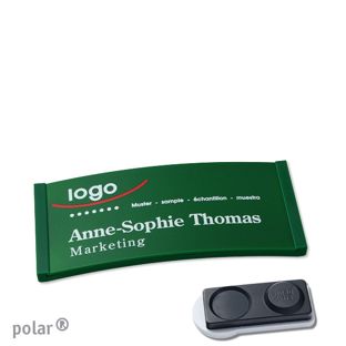 Namensschilder polar® color-complete magnet 65 x 30 mm  | grün  | smag® Magnet, extra stark 