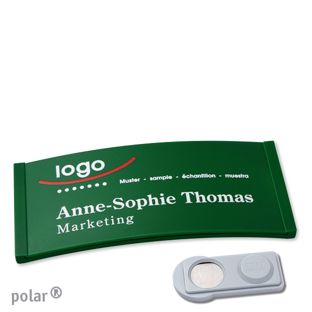Namensschilder polar® color-complete magnet 74 x 34 mm  | grün  | smag® Magnet 