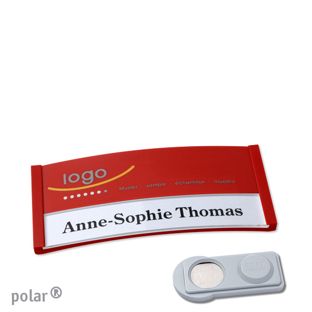 Namensschilder polar® color-print Magnet 65 x 30 mm  | rot  | smag® Magnet 