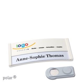 Namensschilder polar® color-print Magnet 65 x 30 mm  | weiß  | smag® Magnet 
