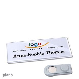 Namensschilder PLANO, magnetisch 75 x 27 mm  | smag® Magnet 