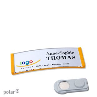 Namensschilder polar® quick-print Magnet 64 x 22 mm  | smag® Magnet  | gelb 