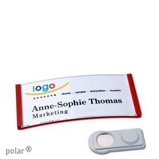 Namensschilder polar® quick-print Magnet 65 x 30 mm  | smag® Magnet  | rot 