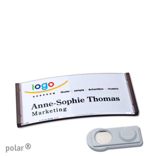 Namensschilder polar® quick-print Magnet 65 x 30 mm  | smag® Magnet  | transluzent|anthrazit 