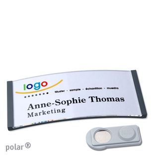 Namensschilder polar® quick-print Magnet 74 x 34 mm  | smag® Magnet  | anthrazit 