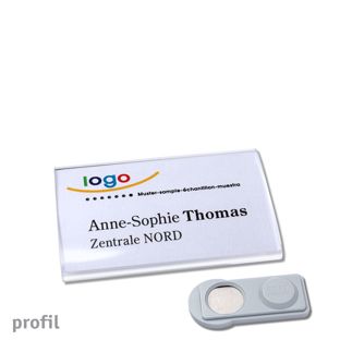 Namensschilder PROFIL, magnetisch 60 x 37 mm  | smag® Magnet 