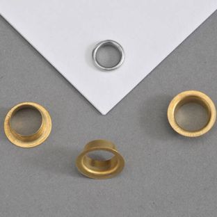 Ösen für Papier Nr. 9E - Ø 7,7mm - L 3,8mm  | vermessingt 