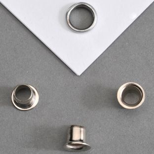 Ösen für Papier Nr. 25 1/2 - Ø 4mm - L 4,6mm  | vernickelt 