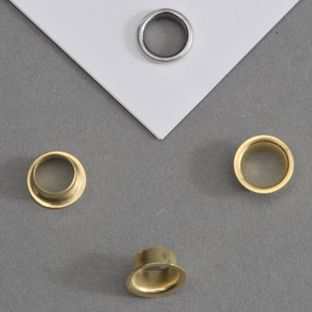 Ösen für Papier ähnlich Typ 24, 25 - Ø 3,8mm - L 3,4mm  | vermessingt 