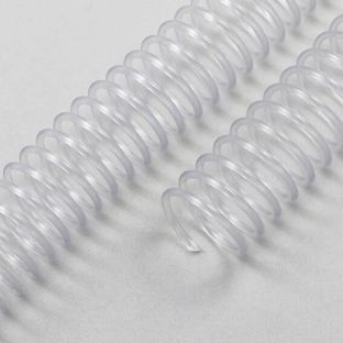 Spiralbinderücken, Plastikspiralen, DIN A4, 4:1 Teilung 16 mm | transparent 