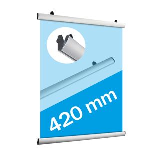 Klemmschienen für Plakate, Aluminium, aufklappbar 420 mm
