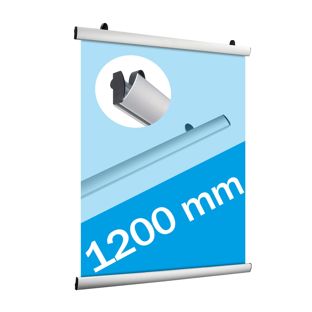 Klemmschienen für Plakate, Aluminium, aufklappbar 1200 mm