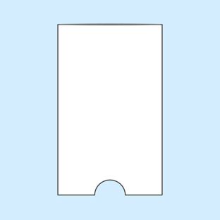 Selbstklebende Beschriftungsfenster, Schmalseite offen 46 x 75 mm 
