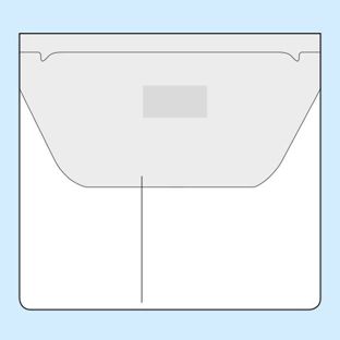 Rechtecktaschen, 109 x 100 mm mit Klappe, 2 Fächer, mit Füllhöhe 