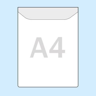 Rechtecktaschen, selbstklebend A4  | Schmalseite  | ohne Füllhöhe  | Weich-PVC 