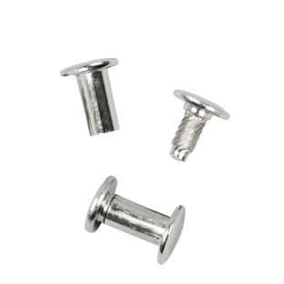 Buchschrauben mit Einpresskopf, vernickelt 10 mm