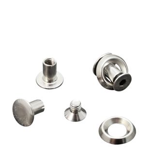 Buchschrauben mit Rosettenscheibe, 8 mm, vernickelt 