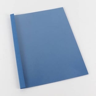 Thermobindemappe A4, Lederkarton, 30 Blatt, blau | 3 mm | 250 g/m²