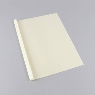 Thermobindemappe A4, Lederkarton, 40 Blatt, rohweiß | 4 mm | 250 g/m²
