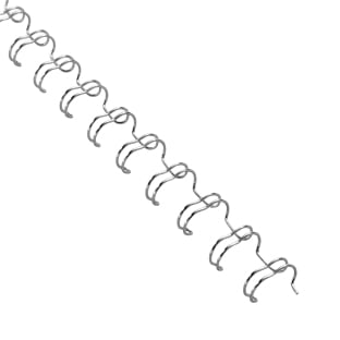Drahtbinderücken 2:1, DIN A4, 6,9 mm (1/4") | silber