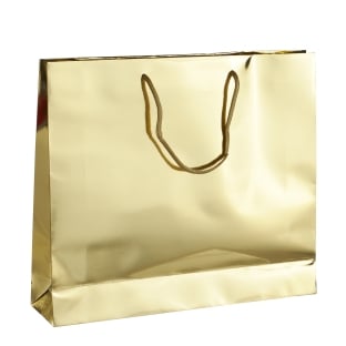 Geschenktasche 40 x 35 x 10 cm, gold, glänzend 