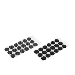 Klettpunkte auf Bogen, Set aus Haken und Flausch 10 mm | schwarz