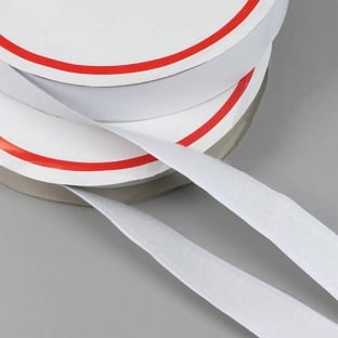 Klettband selbstklebend, Set aus 25 m Flauschband und 25 m Hakenband 38 mm | weiß