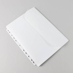 Dokumententasche A4, mit Abheftrand und Klettverschluss, Füllhöhe 20 mm, weiß 