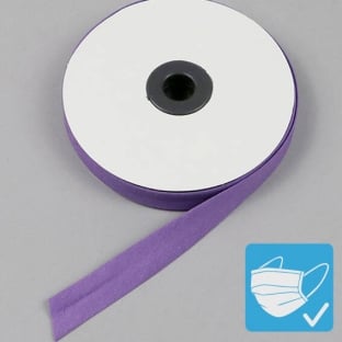 Schrägband, Baumwolle und Polyester, 20 mm (Rolle mit 25 m) lila
