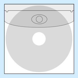 CD-Taschen mit Klappe, selbstklebend, transparent 
