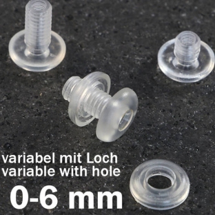 Druckösen Kunststoff, mit Loch 6 mm