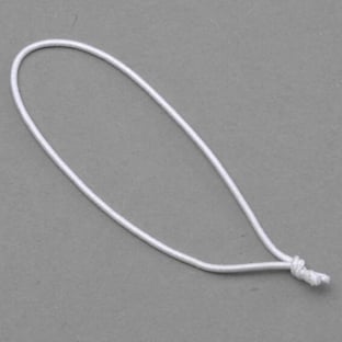 Fertigschleifen mit Einfachknoten 60 mm | weiß