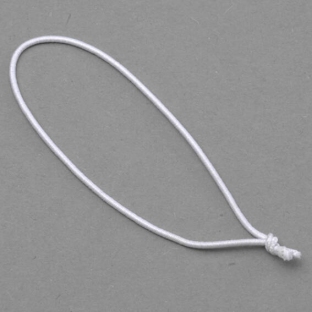 Fertigschleifen mit Einfachknoten 40 mm | weiß