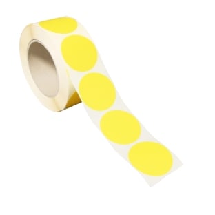 Markierungspunkte aus Papier gelb | 50 mm