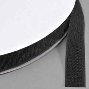 Klettband zum Nähen, Haken (Rolle mit 25 m) 20 mm | schwarz