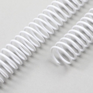 Spiralbinderücken, Plastikspiralen, DIN A4, 4:1 Teilung 10 mm | weiß