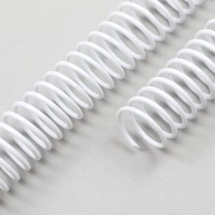 Spiralbinderücken, Plastikspiralen, DIN A4, 4:1 Teilung 14 mm | weiß