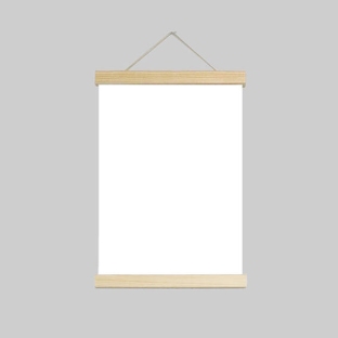 Posterleisten aus Holz, mit Aufhängeschnur und Magnetbefestigung 220 mm | Kiefer