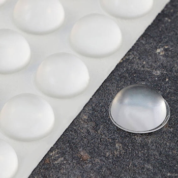 Elastikpuffer, Halbkugel, selbstklebend, 16 mm | transparent