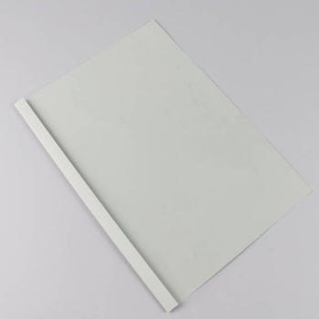 Thermobindemappe A4, Lederkarton, 15 Blatt, grau | 1,5 mm | 250 g/m²
