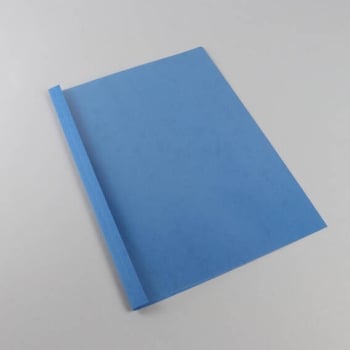 Thermobindemappe A4, Lederkarton, 60 Blatt, blau | 6 mm | 250 g/m²
