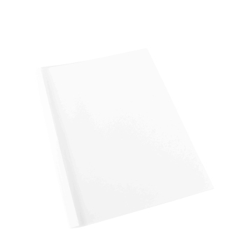 Thermobindemappe A4, Abheftlasche, Karton, bis 15 Blatt, weiß 1,5 mm