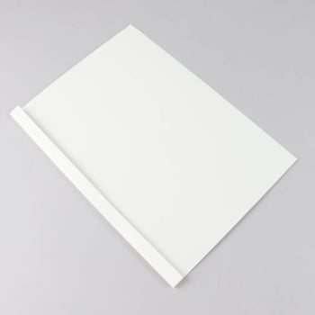 Thermobindemappe A4, Abheftlasche, Karton, bis 60 Blatt, weiß 6 mm